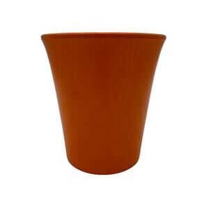 Vintage Orange Vase Made in Germany Flower Pot Flaired Top 6"x5.5"